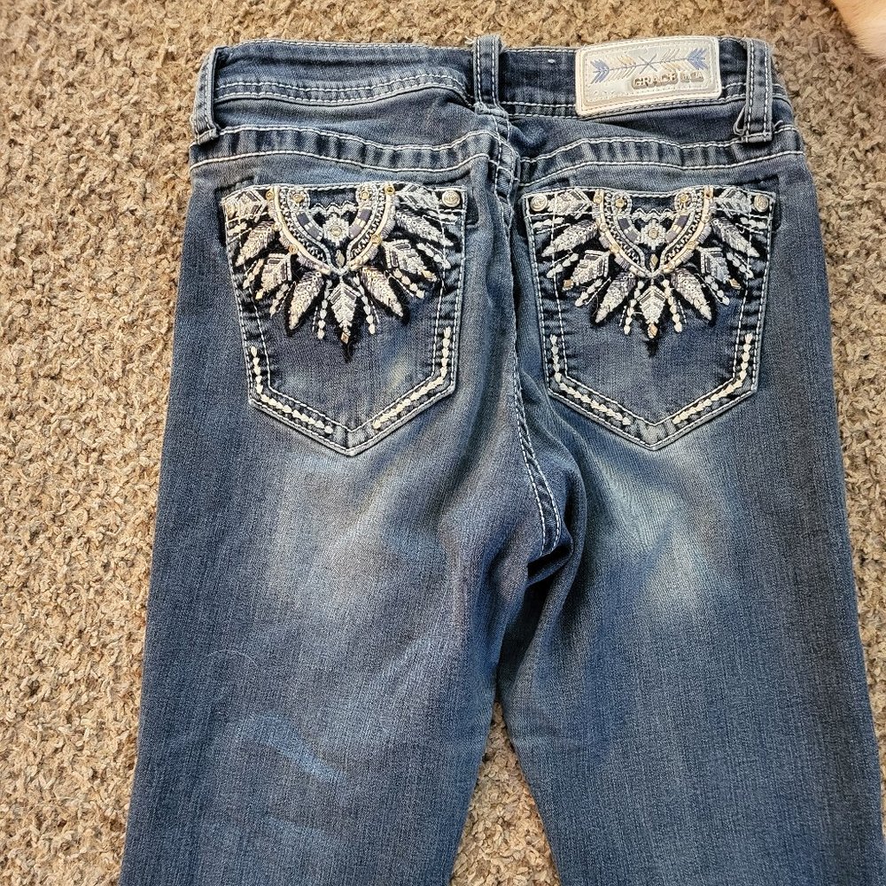 Grace in LA midrise bootcut jeans